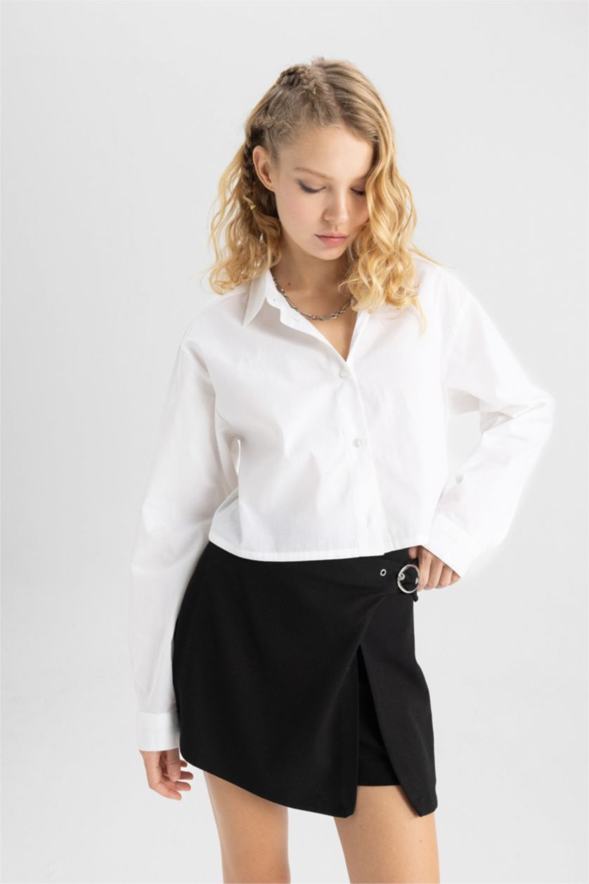 WOMAN White Regular Fit Long Sleeve Shirt