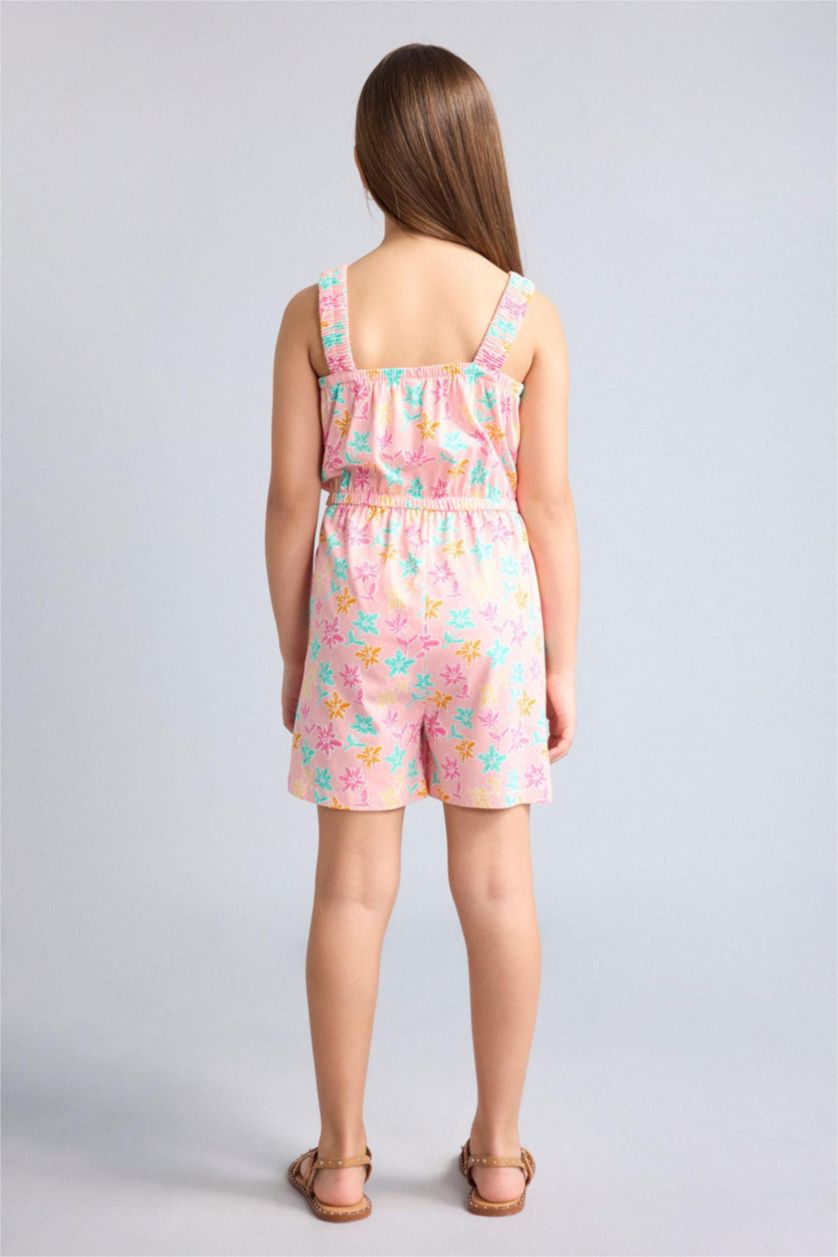 Young Girls - Teen Girls Beige Regular Fit Sleeveless Jumpsuit