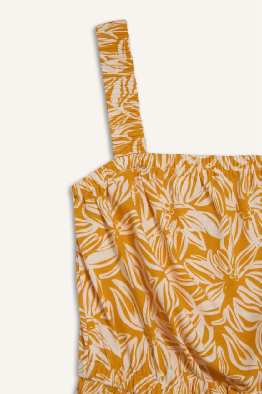 Kız Çocuk - Genç Kız Turuncu %100 Pamuk Tulum Kız Çocuk