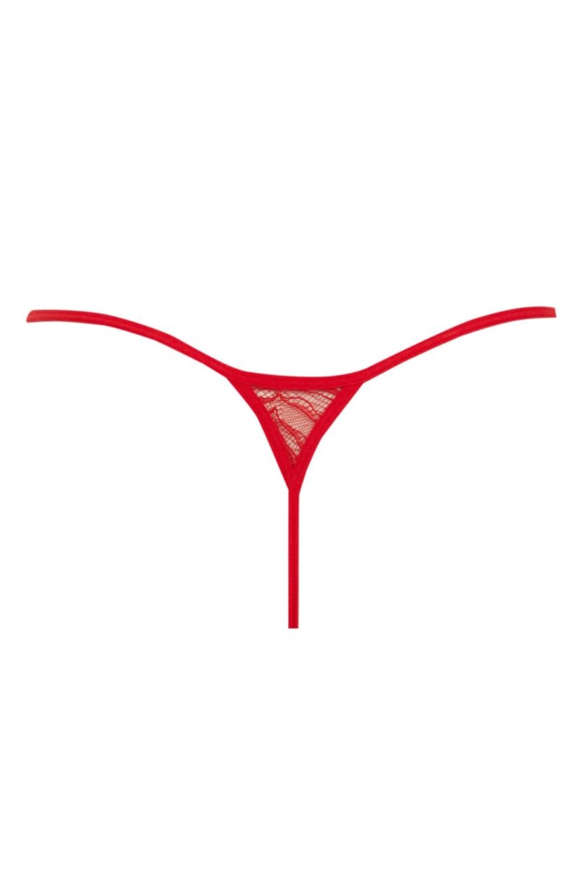 FEMME Rouge Slip String dentelle de Noël Rouge Pour Femme de Fall In Love