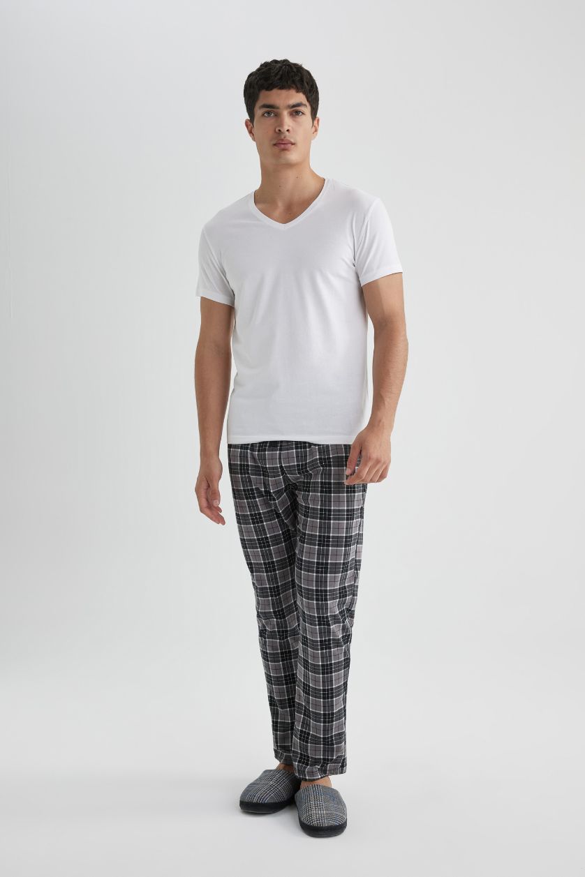 MAN White Slim Fit V-Neck Top