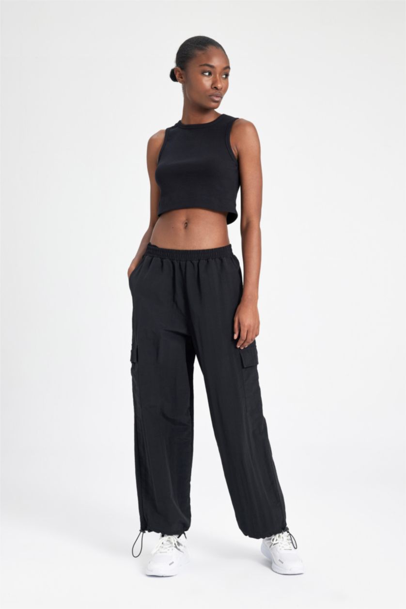نساء أسود Regular Fit Trousers