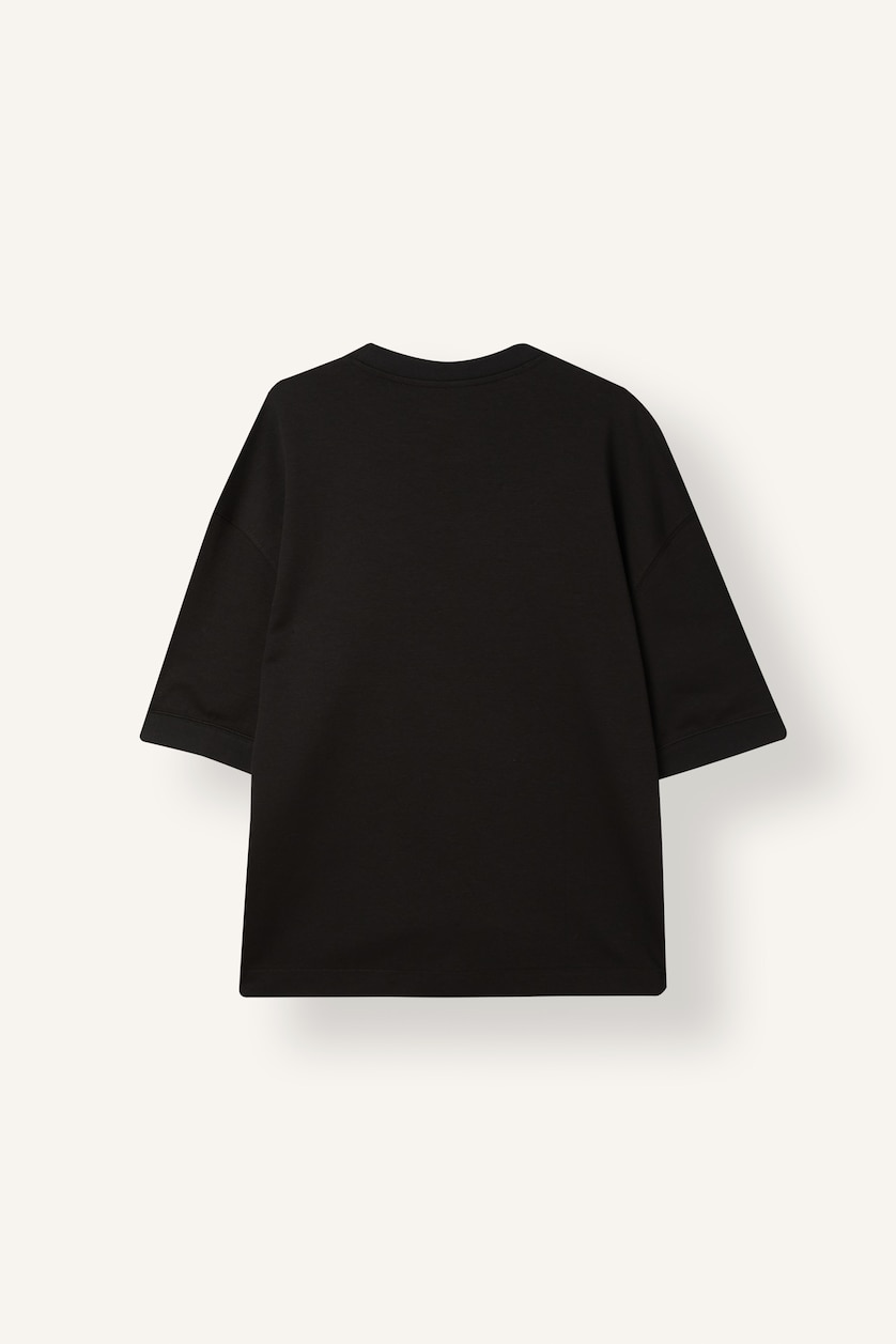 Erkek Siyah Nefes Alabilir Loose Fit Kısa Kollu Basic Tişört