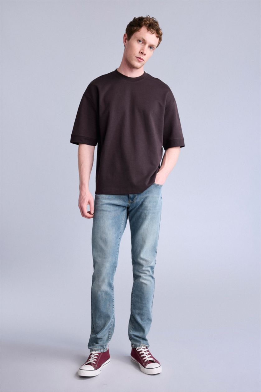Men Brown Short Sleeve T-Shirt