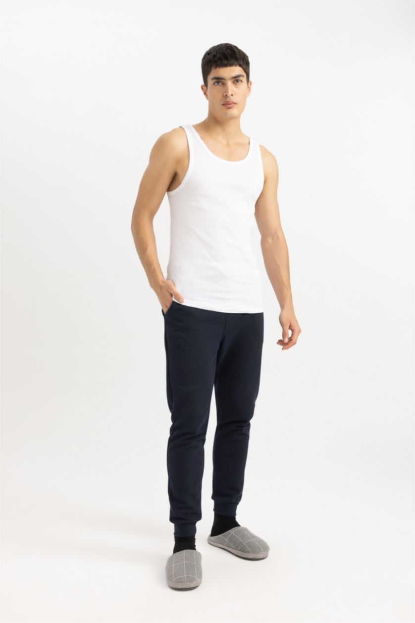 HOMME Blanc Débardeur en Ribbana Slim