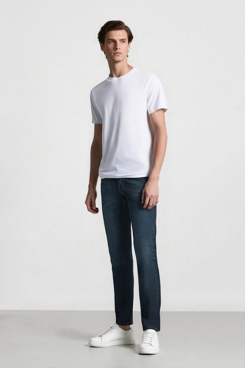 رجالي أزرق غامق بنطلون جينز بيدرو سليم فيت بخصر عادي