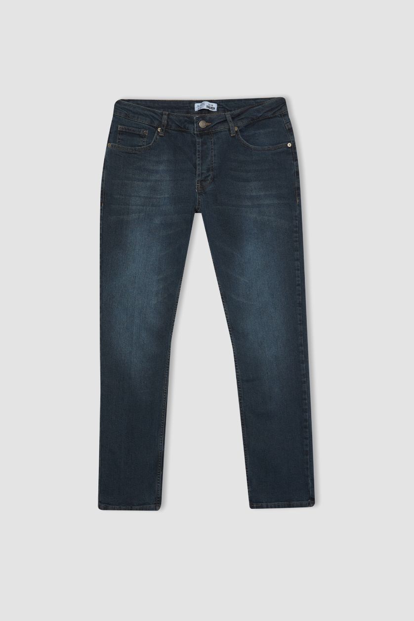 رجالي أزرق غامق بنطلون جينز بيدرو سليم فيت بخصر عادي