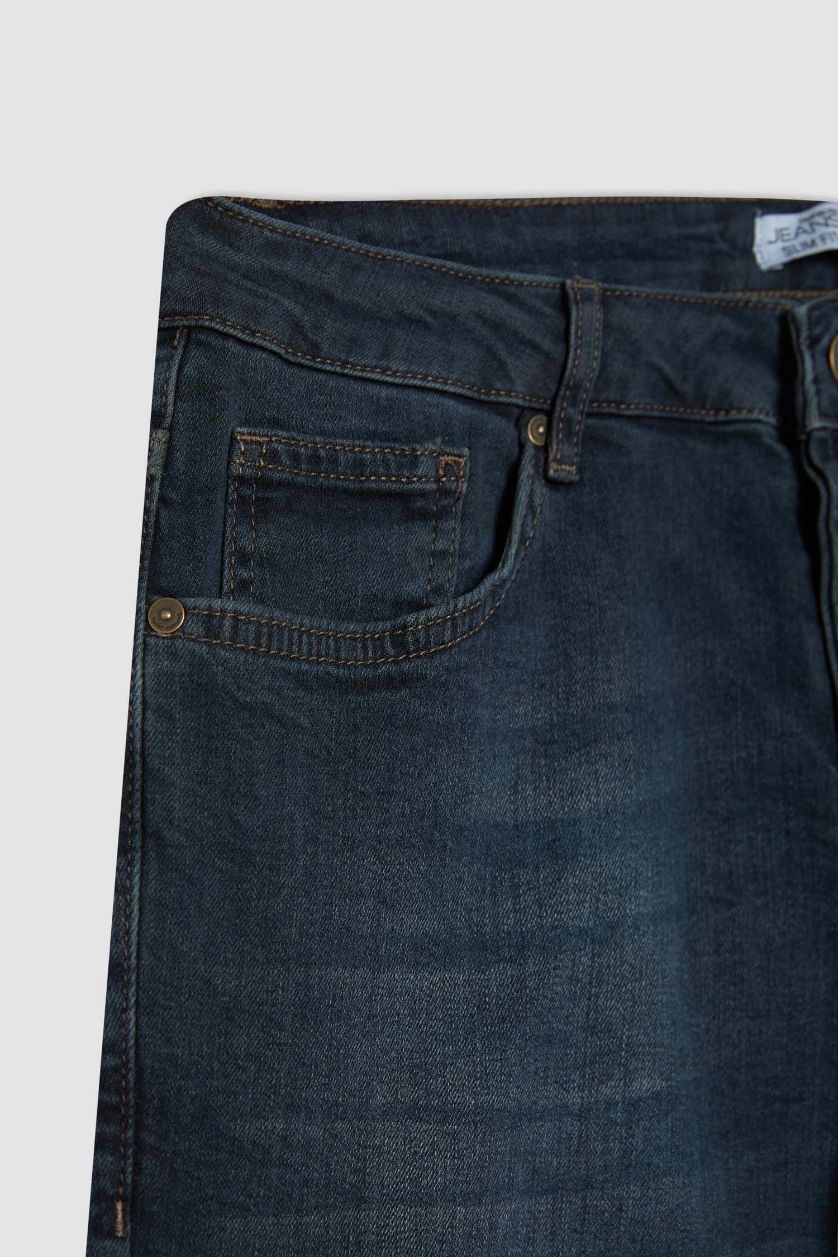 رجالي أزرق غامق بنطلون جينز بيدرو سليم فيت بخصر عادي