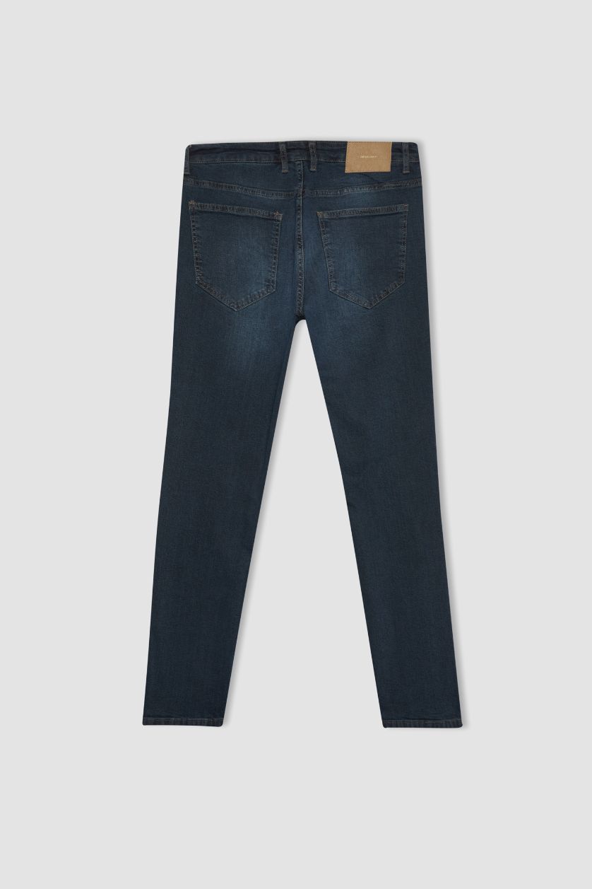 رجالي أزرق غامق بنطلون جينز بيدرو سليم فيت بخصر عادي