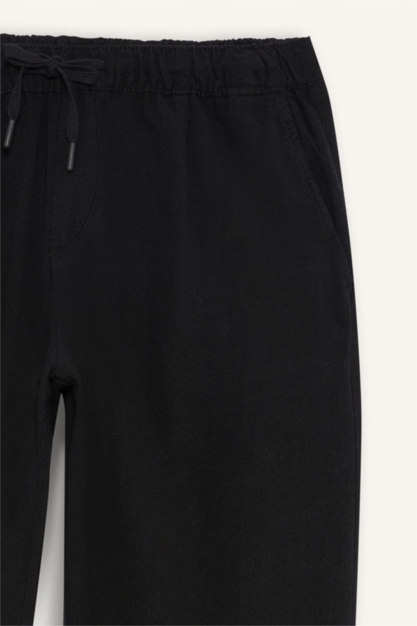 MAN Black Regular Fit Trousers
