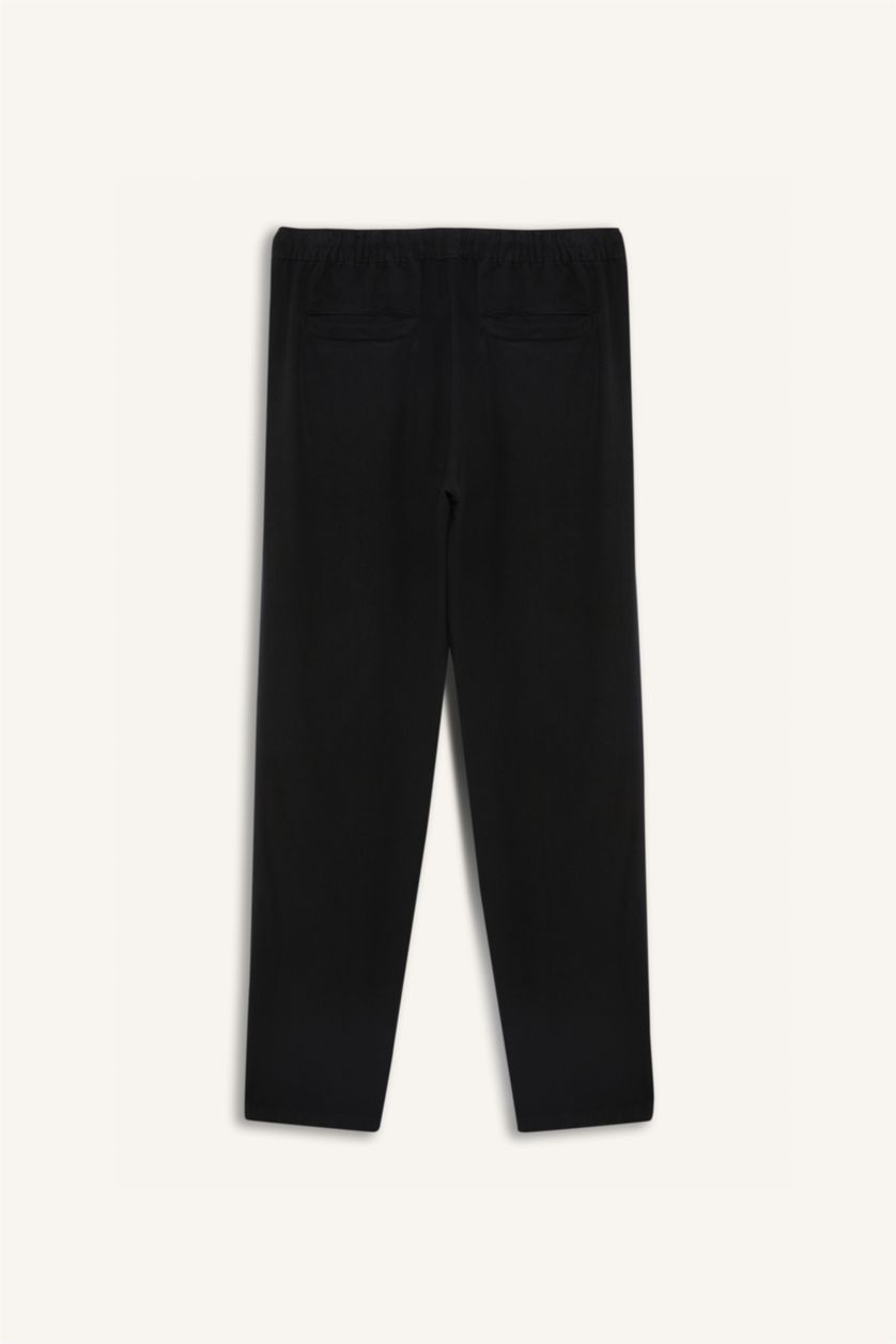 MAN Black Regular Fit Trousers