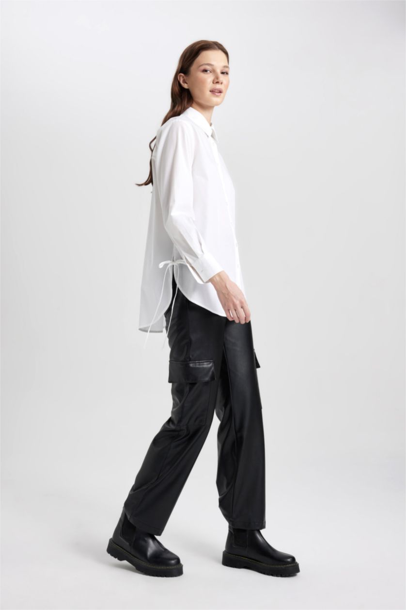 WOMAN White Relax Fit Poplin Long Sleeve Tunic