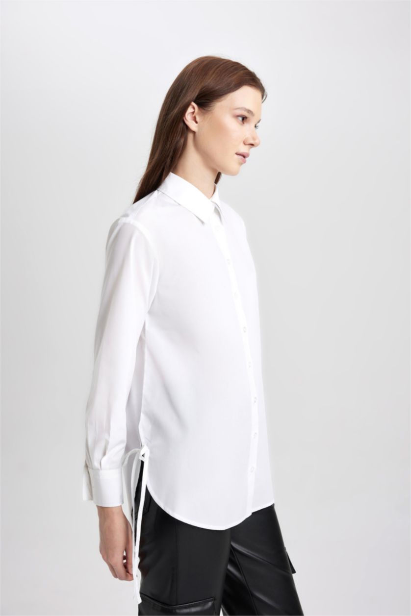 WOMAN White Relax Fit Poplin Long Sleeve Tunic