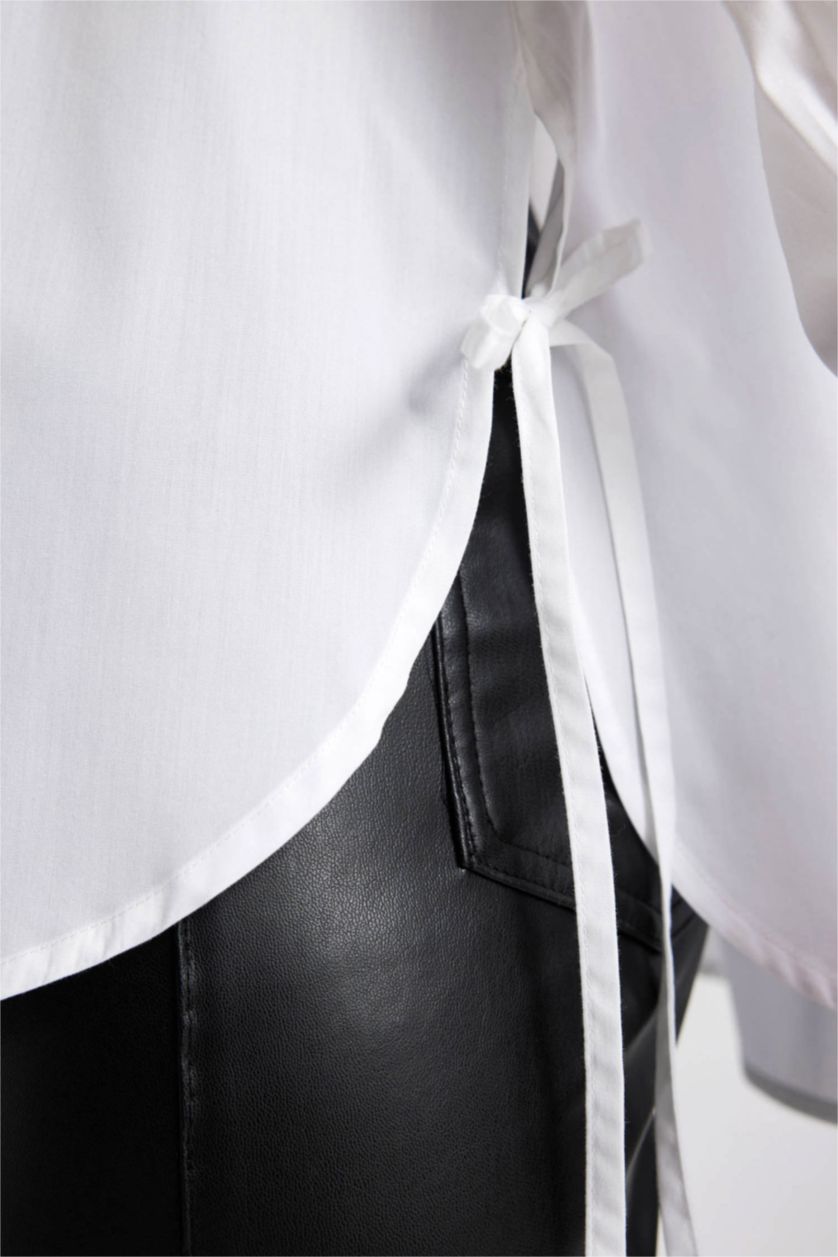 WOMAN White Relax Fit Poplin Long Sleeve Tunic