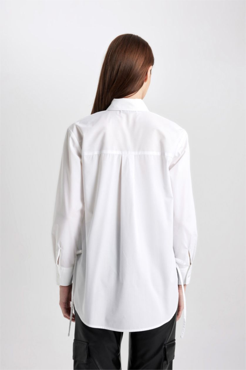 WOMAN White Relax Fit Poplin Long Sleeve Tunic