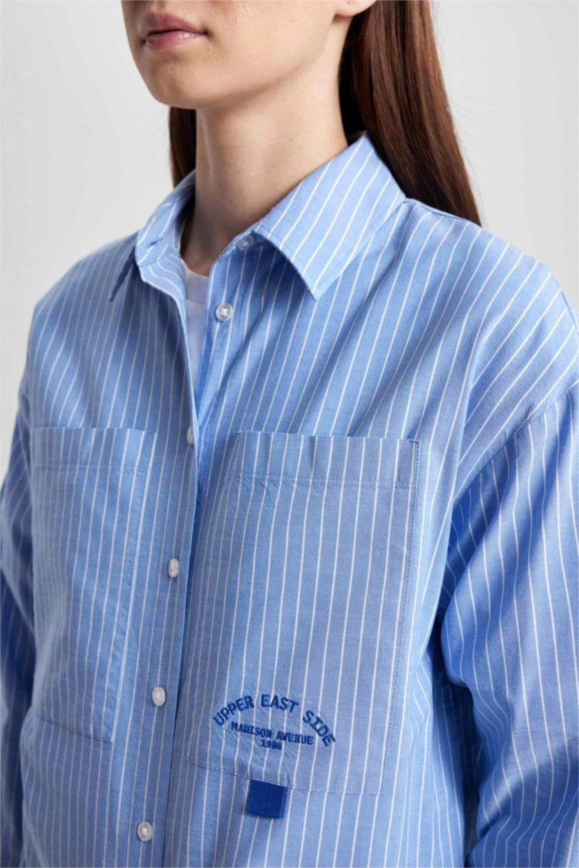 WOMAN Blue Relax Fit Long Sleeve Tunic