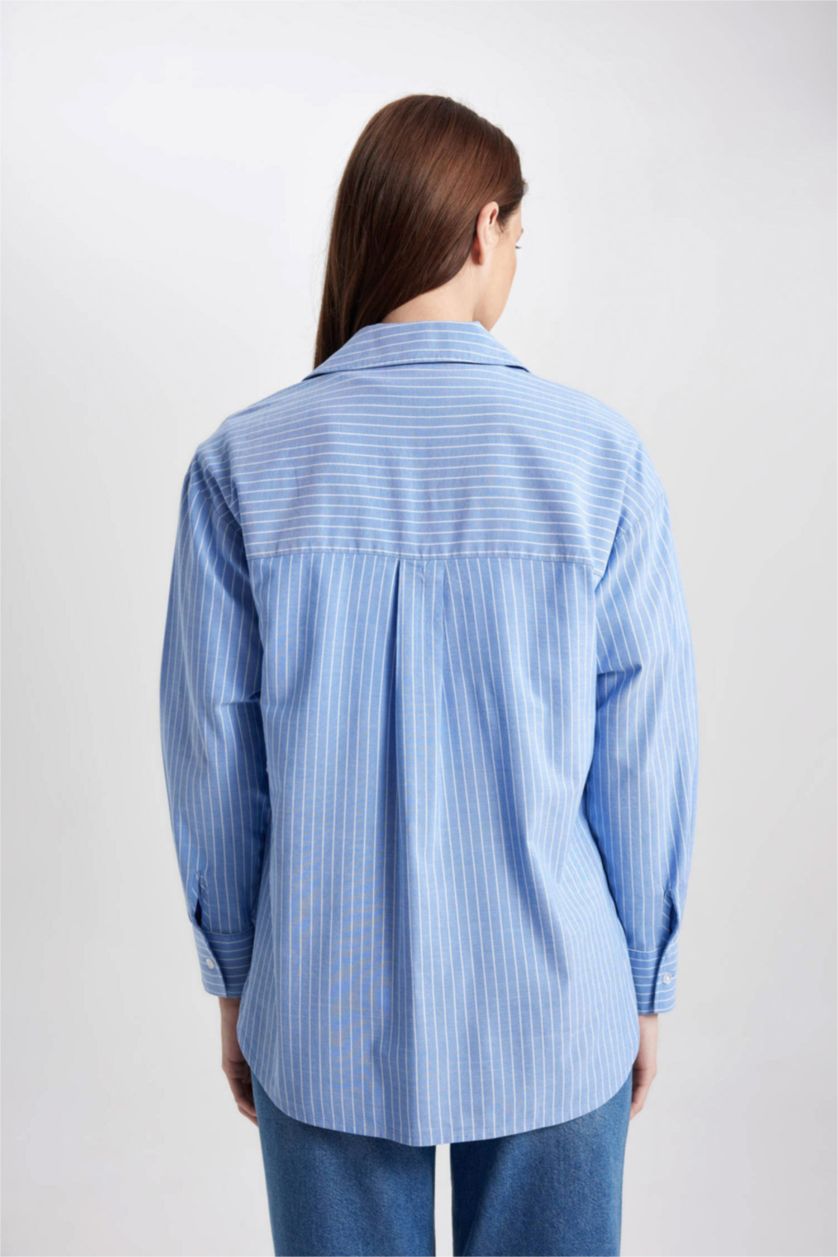 WOMAN Blue Relax Fit Long Sleeve Tunic