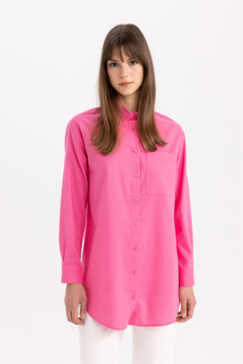 WOMAN Pink Relax Fit Long Sleeve Tunic