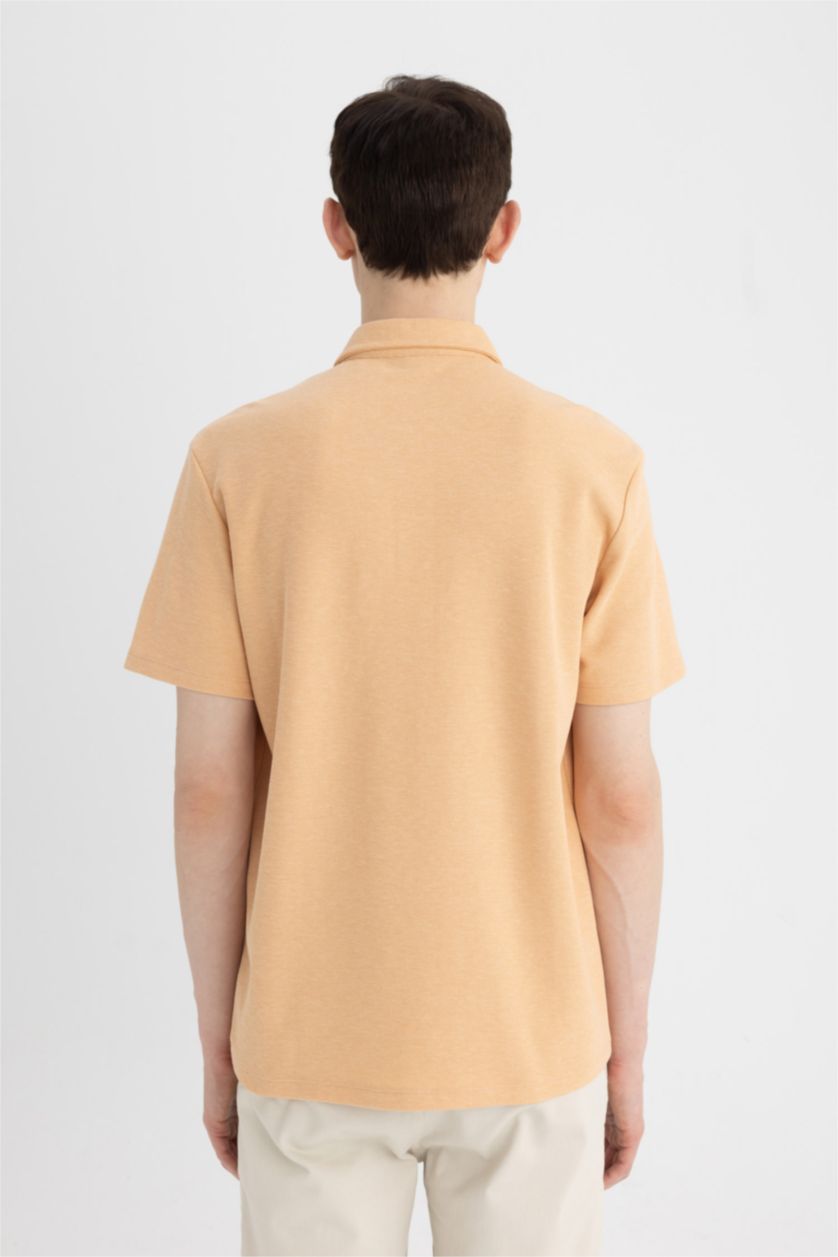 MAN Salmon New Regular Fit Short Sleeve Polo T-Shirt