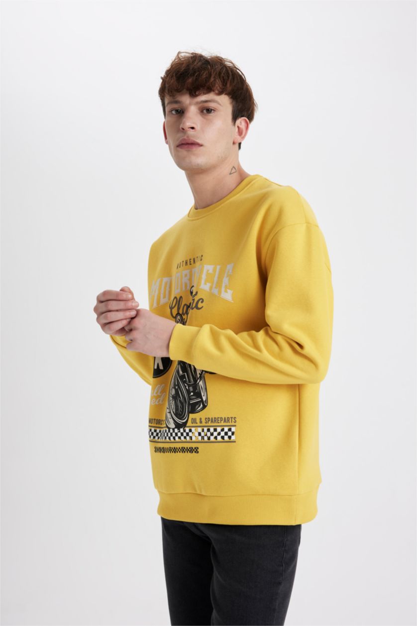 رجالي أصفر Comfort Fit Sweatshirt