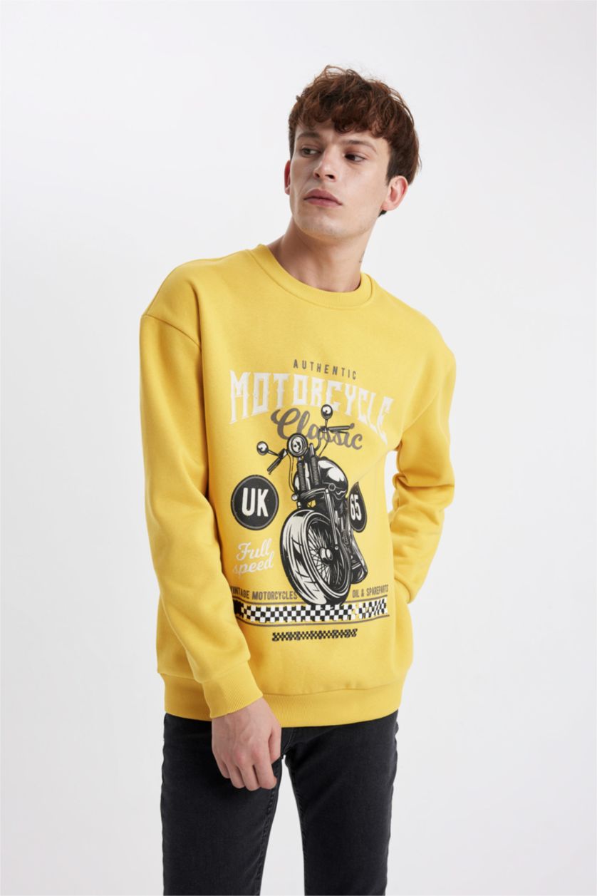 رجالي أصفر Comfort Fit Sweatshirt