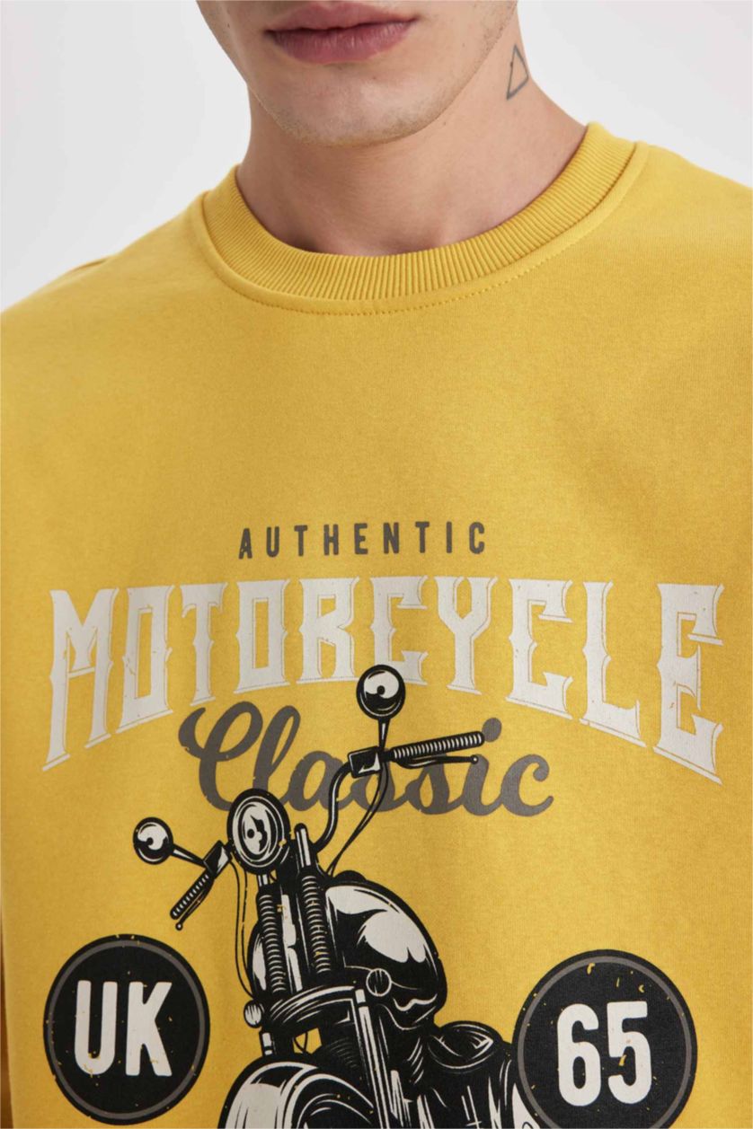 رجالي أصفر Comfort Fit Sweatshirt