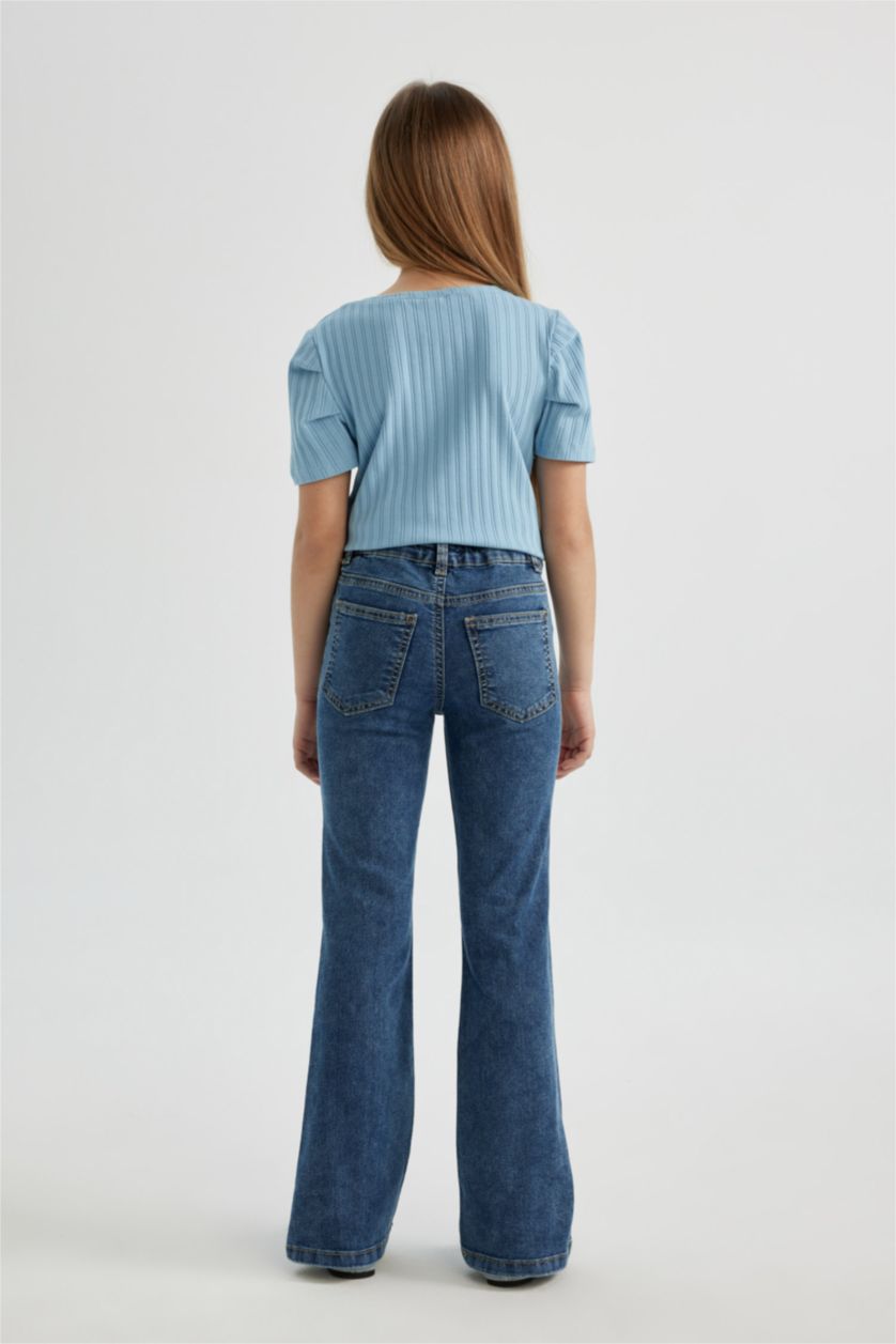 GIRLS & TEENS Blue Girl Flared Leg Jeans