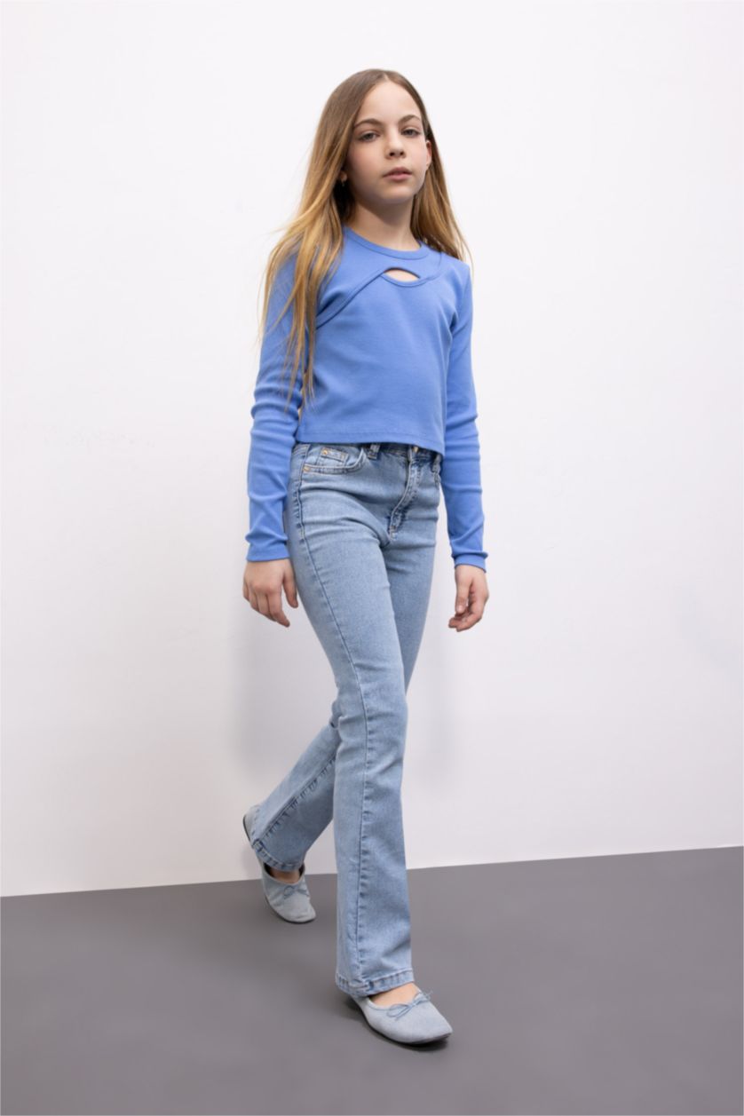 GIRLS & TEENS Light Blue Girl Flared Leg Jeans