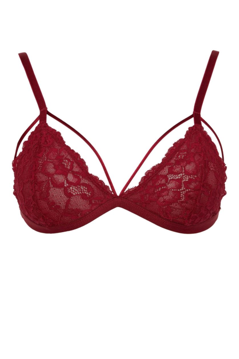 WOMAN Bordeaux Fall in Love Full Lace Uncovered Bra