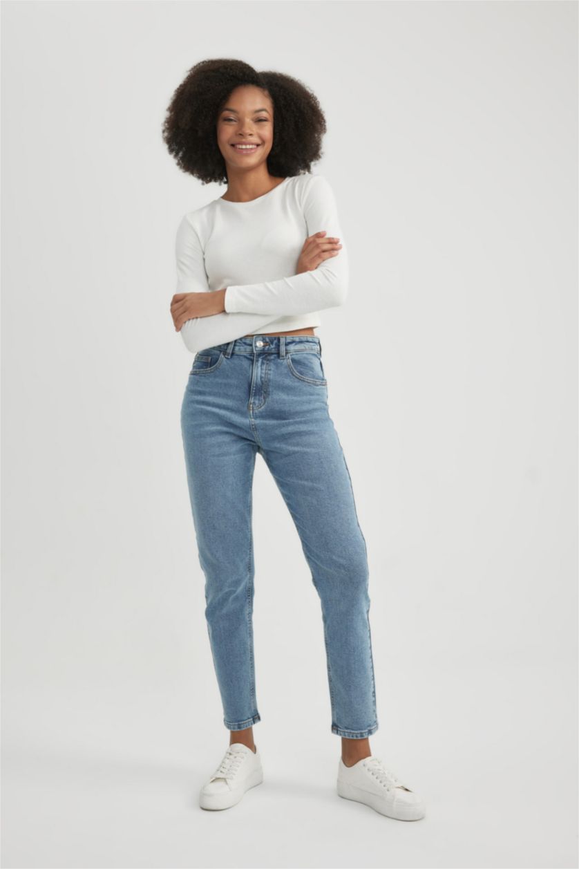 WOMAN Blue Denim Trousers