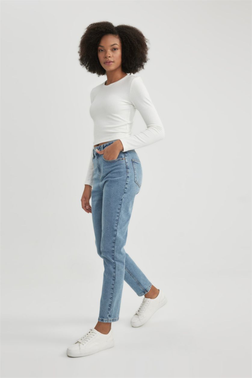 WOMAN Blue Denim Trousers