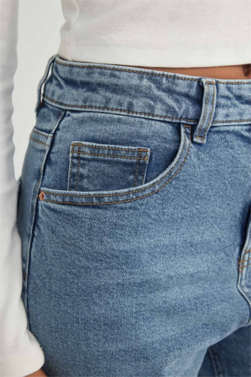 WOMAN Blue Denim Trousers