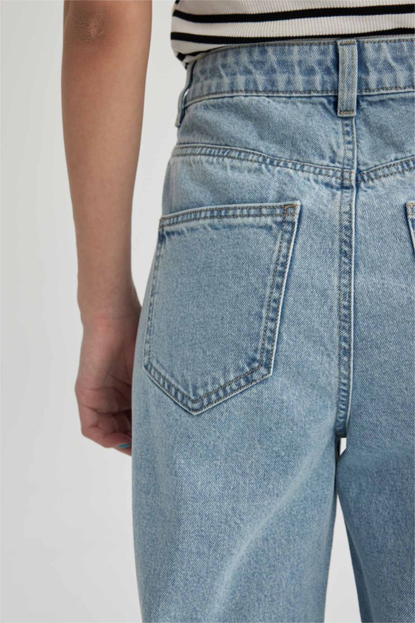 FEMME BLEU Clair Taille haute