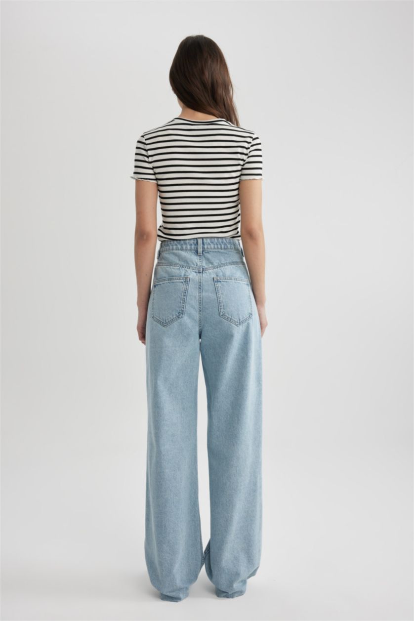 FEMME BLEU Clair Taille haute
