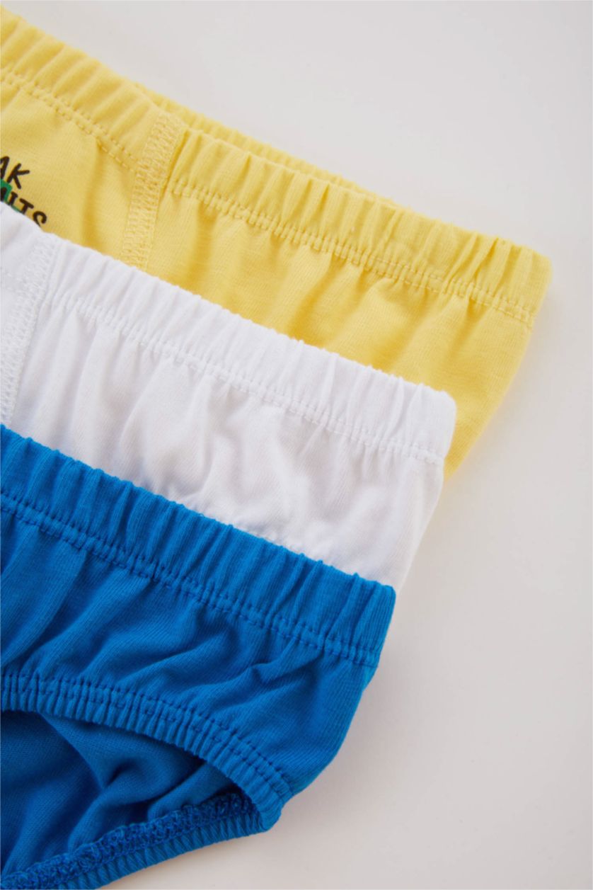 Erkek Çocuk - Genç Erkek Beyaz 	Erkek Çocuk Baskılı 3'lü Slip Külot
