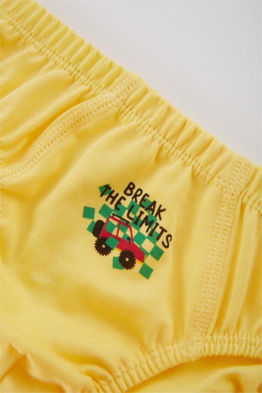 Erkek Çocuk - Genç Erkek Beyaz 	Erkek Çocuk Baskılı 3'lü Slip Külot