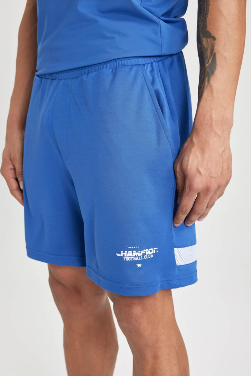 رجال أزرق غامق شورت سليم فيت بجيب مزدوج