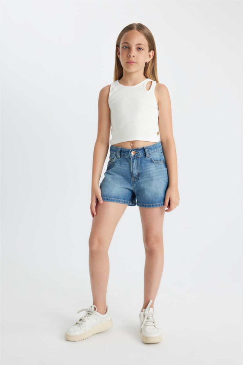 FILLES Bleu Short