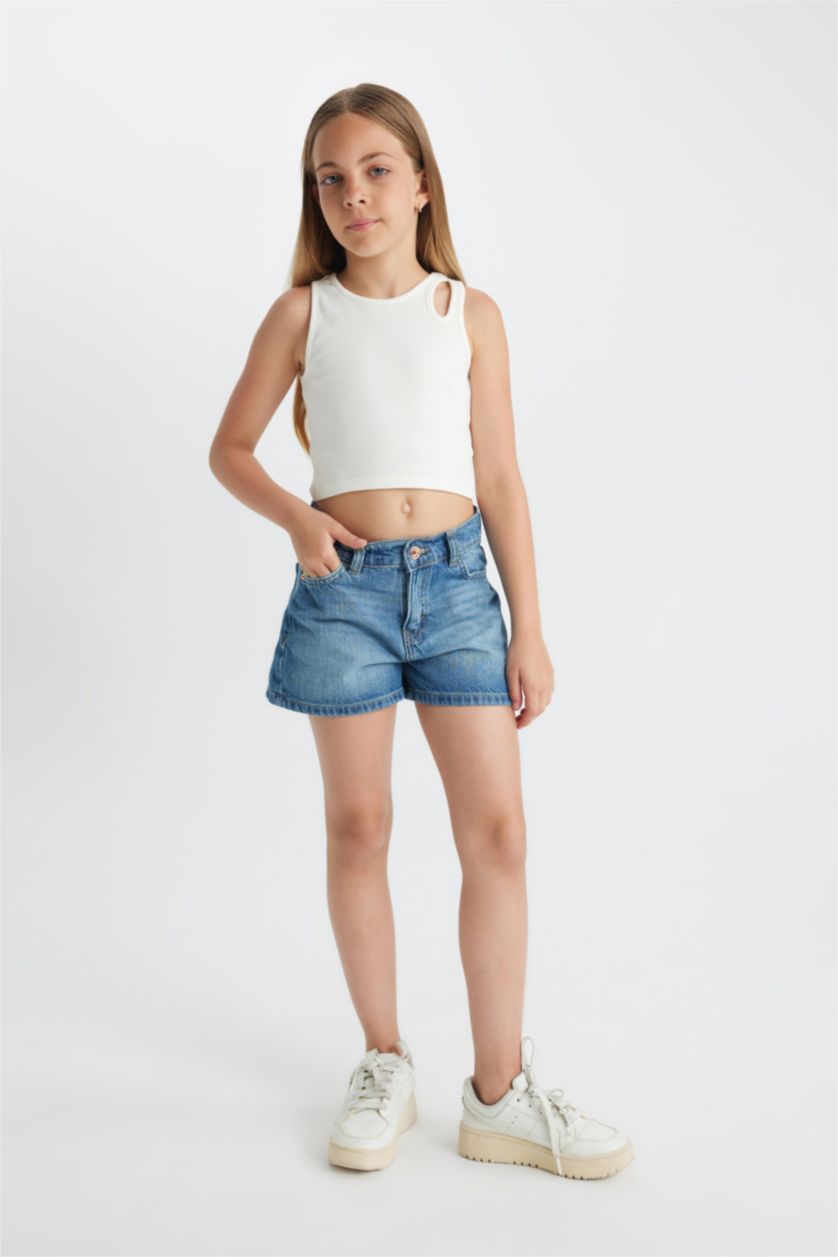 FILLES Bleu Short