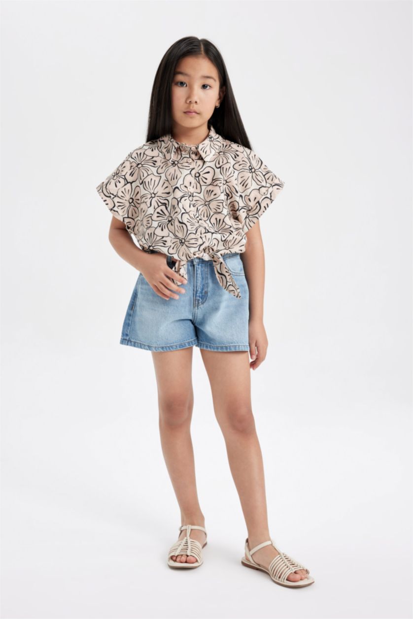 GIRLS & TEENS Light Blue شورت جينز