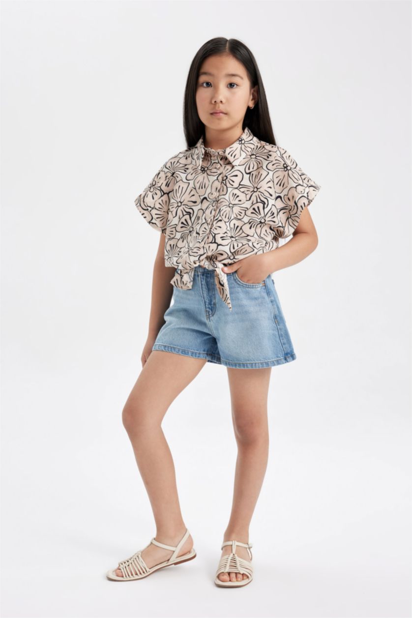 GIRLS & TEENS Light Blue شورت جينز