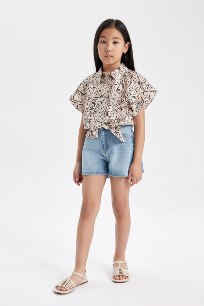 GIRLS & TEENS Light Blue شورت جينز