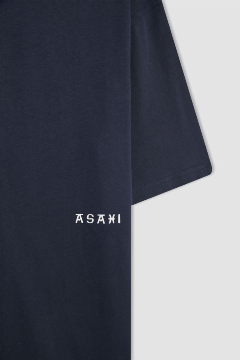 Man NAVY Relax Fit Crew Neck Short Sleeve T-Shirt