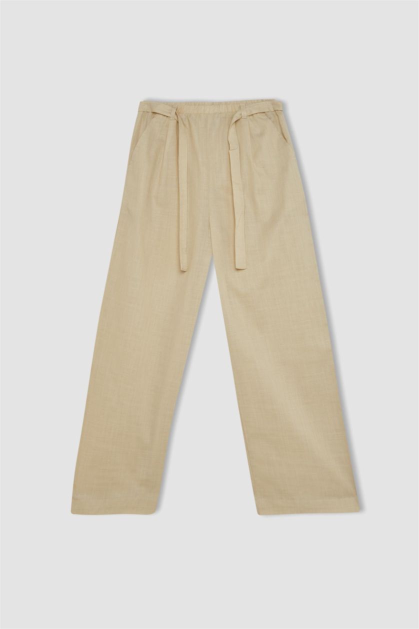 بنات بيج فاتح بنطرون بناتي قطن وايد ليج برحل واسع