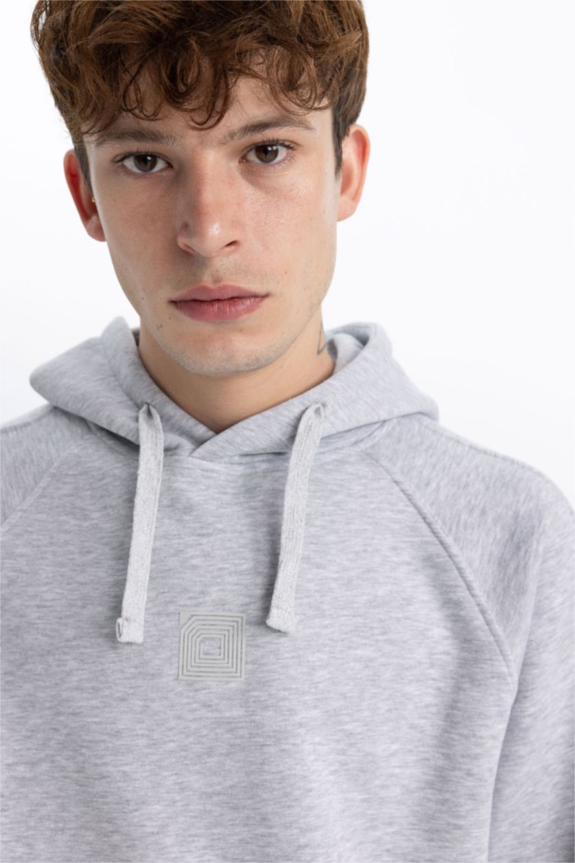 Erkek Grimelanj Oversıze Kapüşonlu Sweatshirt