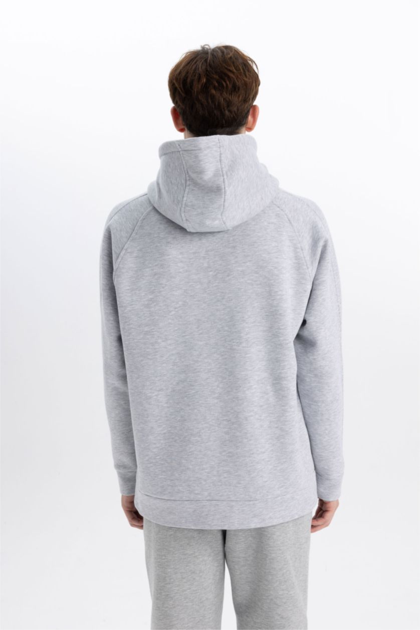 Erkek Grimelanj Oversıze Kapüşonlu Sweatshirt