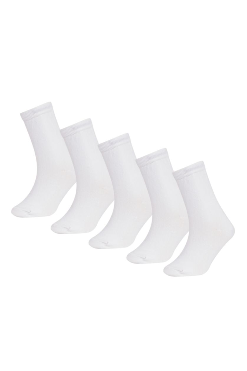 Мальчики и подростки Белый Носки из хлопка для мальчиков, 5 пар, Школьная коллекция
