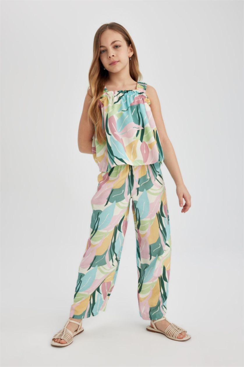 بنات أخضر بلوزة بناتي بحمالات قصة مريحة