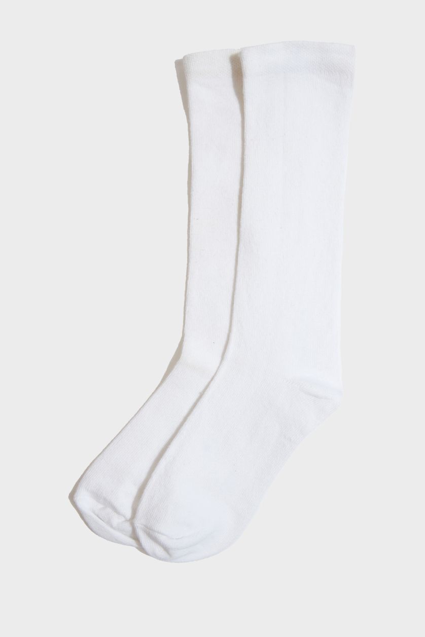 بنات أبيض (000) جوارب بناتي طويل قطن - قطعتين