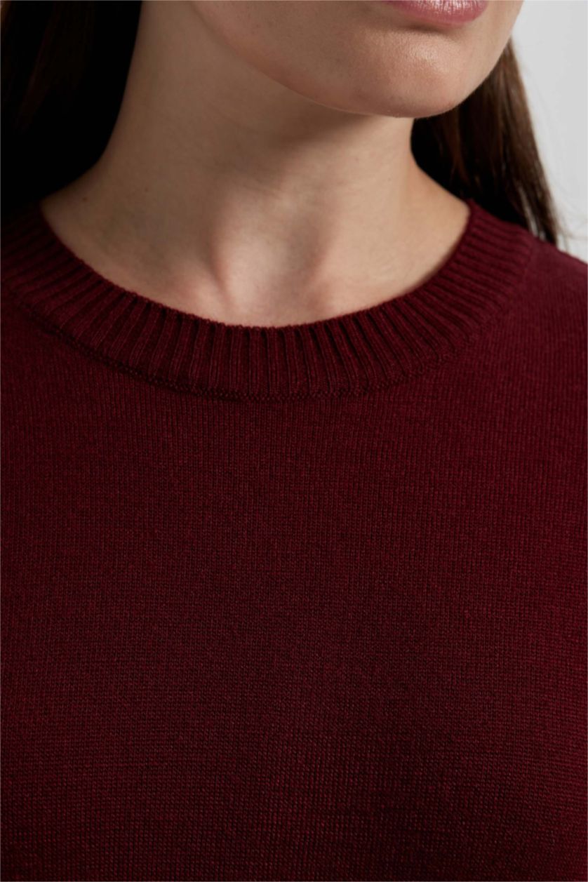 WOMAN Bordeaux Regular Fit Crew Neck Tunic